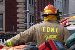April 12, 2022  New York, Mass shooting on New York City Train. A person dressed in a Neon Green Construction Workers Vest as the train pulled into the station he set off a smoke grenade then proceeded to shoot passengers
16 people injured, 10 shot and 5 in critical condition.