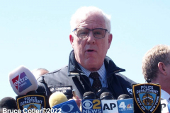April 12, 2022  New York, Mass shooting on New York City Train. A person dressed in a Neon Green Construction Workers Vest as the train pulled into the station he set off a smoke grenade then proceeded to shoot passengers
16 people injured, 10 shot and 5 in critical condition.  NYC Police Deputy Commissioner of Counterterrorism John Miller
