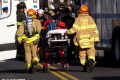 April 12, 2022  New York, Mass shooting on New York City Train. A person dressed in a Neon Green Construction Workers Vest as the train pulled into the station he set off a smoke grenade then proceeded to shoot passengers
16 people injured, 10 shot and 5 in critical condition. The getaway Vehicle was located a few hours later in another part of Brooklyn police shutdown the area until they made sure no explosive devices were found.