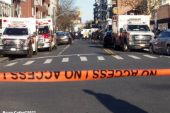 April 12, 2022  New York, Mass shooting on New York City Train. A person dressed in a Neon Green Construction Workers Vest as the train pulled into the station he set off a smoke grenade then proceeded to shoot passengers
16 people injured, 10 shot and 5 in critical condition. The getaway Vehicle was located a few hours later in another part of Brooklyn police shutdown the area until they made sure no explosive devices were found.