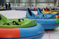 Bumper Cars on Ice located at Bryant Park, New York on 27 Jan 2022.