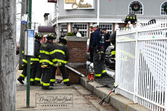 Car Accident
Forest and Bement Avenues
Staten Island, NY
Thursday, December 02, 2021
For Credit:  Mary DiBiase Blaich

An elderly woman drove a red Toyota Venza with Florida license plates through the parking lot property fence of the Staaten Restaurant located at Forest and Bement Avenues in the West Brighton area of Staten Island.  The accident occured shortly before noon today.  The woman then crashed into a Verizon truck on Forest Avenue.  She was placed in an ambulance to be checked out.  Responding were FDNY, NYPD and EMS from Richmond University Hospital.