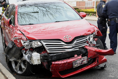 Car Accident
Forest and Bement Avenues
Staten Island, NY
Thursday, December 02, 2021
For Credit:  Mary DiBiase Blaich

An elderly woman drove a red Toyota Venza with Florida license plates through the parking lot property fence of the Staaten Restaurant located at Forest and Bement Avenues in the West Brighton area of Staten Island.  The accident occured shortly before noon today.  The woman then crashed into a Verizon truck on Forest Avenue.  She was placed in an ambulance to be checked out.  Responding were FDNY, NYPD and EMS from Richmond University Hospital.