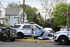 Police responded to a vehicular accident on Sunday evening in Staten Island at the intersection at Forest Avenue and Broadway in West Brighton. The accident involved a NYPD  vehicle plus a livery car and a private vehicle. Several people were injured including police officers. A woman waiting for a bus was struck by the police vehicle and taken to Staten Island University Hospital.