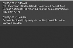 Police responded to a vehicular accident on Sunday evening in Staten Island at the intersection at Forest Avenue and Broadway in West Brighton. The accident involved a NYPD  vehicle plus a livery car and a private vehicle. Several people were injured including police officers. A woman waiting for a bus was struck by the police vehicle and taken to Staten Island University Hospital.