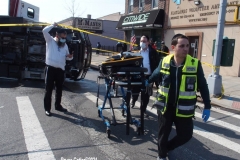 New York-  Nine People injured in Rollover crash involving a Ambulance  at the corner ofAvenue N and Schenectady Ave. The injured patients were taken to area hospitals.
One person was listed in critical condition and may not survive. New York Police Department
Highway CIS unit was called to the scene to investigate the accident.