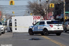 New York-  Nine People injured in Rollover crash involving a Ambulance  at the corner ofAvenue N and Schenectady Ave. The injured patients were taken to area hospitals.
One person was listed in critical condition and may not survive. New York Police Department
Highway CIS unit was called to the scene to investigate the accident.