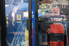 Car Into Store
Monday, March 14, 2022
732 Forest Ave. 
Staten Island, NY
For Credit:  Mary DiBiase Blaich

A sedan crashed into the Bagel Bin Store  shortly before 8:30 am this morning.  The front door and frame of the shop door was damaged.  An adult and child were in the car, and removed to Richmond University Medical Center.  The car was moved, and the store keepers began their clean up.  The 24 hour store was closed to customers during the clean up.