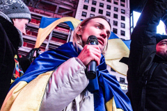 Hundreds of Ukrainians took to Times Square to protest the Russian invasion of the Ukraine and to welcome a protest car rally that started in Brooklyn, New York and ended in the Square.
Together they chanted “Stop Putin’s War” and “Protect Ukrainian Skies” amongst others.
Many fear the unknown and for the worst while attacks and mayhem riddle the Ukraine still. Midtown, Manhattan. Friday, February 25, 2022