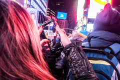 Hundreds of Ukrainians took to Times Square to protest the Russian invasion of the Ukraine and to welcome a protest car rally that started in Brooklyn, New York and ended in the Square.
Together they chanted “Stop Putin’s War” and “Protect Ukrainian Skies” amongst others.
Many fear the unknown and for the worst while attacks and mayhem riddle the Ukraine still. Midtown, Manhattan. Friday, February 25, 2022