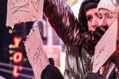 Hundreds of Ukrainians took to Times Square to protest the Russian invasion of the Ukraine and to welcome a protest car rally that started in Brooklyn, New York and ended in the Square.
Together they chanted “Stop Putin’s War” and “Protect Ukrainian Skies” amongst others.
Many fear the unknown and for the worst while attacks and mayhem riddle the Ukraine still. Midtown, Manhattan. Friday, February 25, 2022