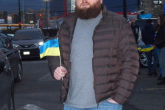 February 25, 2022  New York, 
Car Rally in Support of the Ukraine. 50 cars started the drive from the Coney Island neighborhood in Brooklyn to New York City's Times Square. Cars were decked out with flags and signs in support for the Ukraine.