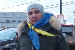 February 25, 2022  New York, 
Car Rally in Support of the Ukraine. 50 cars started the drive from the Coney Island neighborhood in Brooklyn to New York City's Times Square. Cars were decked out with flags and signs in support for the Ukraine.