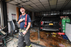 No drive through: A driver of a Hyundai Palisade lost control of his vehicle Monday morning at about 9 a.m. and crashed through the New Lin Wang Chinese-Thai restaurant on Avenue L in Canarsie Brooklyn. The two people in the car refused medical attention after the crash and luckily, New Lin Wang doesn’t serve breakfast. (Photo by Todd Maisel)