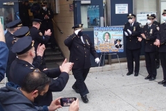 New York City December 31 , 2020 Retirement of NYPD Chief Scholl  Walkout ceremony is the final day that a police officer works where friends, Coworkers and family gather to congratulate them for the service that they provided to the community. Chief Scholl leaves the 60th Precinct in Coney Island Brooklyn.