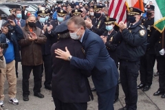 New York City December 31 , 2020 Retirement of NYPD Chief Scholl  Walkout ceremony is the final day that a police officer works where friends, Coworkers and family gather to congratulate them for the service that they provided to the community. Chief Scholl leaves the 60th Precinct in Coney Island Brooklyn.