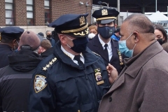 New York City December 31 , 2020 Retirement of NYPD Chief Scholl  Walkout ceremony is the final day that a police officer works where friends, Coworkers and family gather to congratulate them for the service that they provided to the community. Chief Scholl leaves the 60th Precinct in Coney Island Brooklyn.