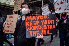 A marching protest, Stop the jail in Chinatown, organized by the Neighbors United Below Canal (NUBC) was held opposing the prospective construction of a new jail in specifically located adjacent to Columbus Park in Chinatown. Residents and long time supporters, key figures and locals all protest against any building which is theorized to be between 20-30 stories high.
The protests are not new and have been an ongoing contingent problem since 2019 when the proposal was passed. 
Amongst those who spoke were U.S. Rep of New York, JERRY NADLER; NUBC Founder, Jan Lee; CCBA’s Raymond Tsang and actress Evelyn Yang.
Sunday, March 20, 2022. (C) Bianca Otero