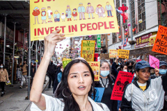 A marching protest, Stop the jail in Chinatown, organized by the Neighbors United Below Canal (NUBC) was held opposing the prospective construction of a new jail in specifically located adjacent to Columbus Park in Chinatown. Residents and long time supporters, key figures and locals all protest against any building which is theorized to be between 20-30 stories high.
The protests are not new and have been an ongoing contingent problem since 2019 when the proposal was passed. 
Amongst those who spoke were U.S. Rep of New York, JERRY NADLER; NUBC Founder, Jan Lee; CCBA’s Raymond Tsang and actress Evelyn Yang.
Sunday, March 20, 2022. (C) Bianca Otero