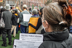 A marching protest, Stop the jail in Chinatown, organized by the Neighbors United Below Canal (NUBC) was held opposing the prospective construction of a new jail in specifically located adjacent to Columbus Park in Chinatown. Residents and long time supporters, key figures and locals all protest against any building which is theorized to be between 20-30 stories high.
The protests are not new and have been an ongoing contingent problem since 2019 when the proposal was passed. 
Amongst those who spoke were U.S. Rep of New York, JERRY NADLER; NUBC Founder, Jan Lee; CCBA’s Raymond Tsang and actress Evelyn Yang.
Sunday, March 20, 2022. (C) Bianca Otero