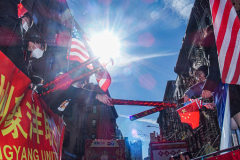 Thousands came out on a beautiful sunny day for the NYC Chinatown Chinese New Year Parade,  Sunday, February 20, 2022 (C) Bianca Otero
