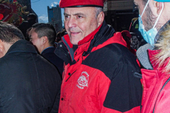 Sliwa and Guardian Angels took part in the parade. Details and people of the NYC Chinese New Year Parade in Chinatown, NYC.  Sunday, February 20, 2022 (C) Bianca Otero