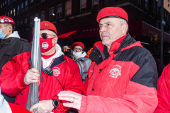 Sliwa and Guardian Angels took part in the parade. Details and people of the NYC Chinese New Year Parade in Chinatown, NYC.  Sunday, February 20, 2022 (C) Bianca Otero
