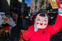 Thousands came out on a beautiful sunny day for the NYC Chinatown Chinese New Year Parade,  Sunday, February 20, 2022 (C) Bianca Otero