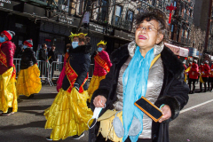 Thousands came out on a beautiful sunny day for the NYC Chinatown Chinese New Year Parade,  Sunday, February 20, 2022 (C) Bianca Otero