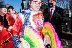 Thousands came out on a beautiful sunny day for the NYC Chinatown Chinese New Year Parade,  Sunday, February 20, 2022 (C) Bianca Otero