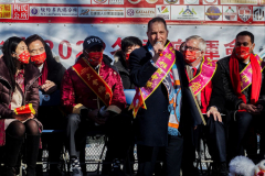 Celebrations of the Chinese Lunar New Year 2022 took place in Chinatown in Manhattan, NYC. It is the Year of the Tiger. 
Hundreds partook in the festivities where there were ceremonial dances, crackers and fireworks. NYC Mayor Eric Adams as well as other local politicians came in attendance. Manhattan, NYC. (C) Bianca Otero