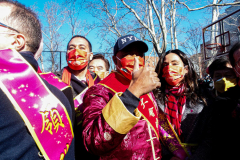 Celebrations of the Chinese Lunar New Year 2022 took place in Chinatown in Manhattan, NYC. It is the Year of the Tiger. 
Hundreds partook in the festivities where there were ceremonial dances, crackers and fireworks. NYC Mayor Eric Adams as well as other local politicians came in attendance. Manhattan, NYC. (C) Bianca Otero