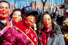 Celebrations of the Chinese Lunar New Year 2022 took place in Chinatown in Manhattan, NYC. It is the Year of the Tiger. 
Hundreds partook in the festivities where there were ceremonial dances, crackers and fireworks. NYC Mayor Eric Adams as well as other local politicians came in attendance. Manhattan, NYC. (C) Bianca Otero