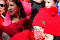 Celebrations of the Chinese Lunar New Year 2022 took place in Chinatown in Manhattan, NYC. It is the Year of the Tiger. 
Hundreds partook in the festivities where there were ceremonial dances, crackers and fireworks. NYC Mayor Eric Adams as well as other local politicians came in attendance. Manhattan, NYC. (C) Bianca Otero