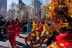 Celebrations of the Chinese Lunar New Year 2022 took place in Chinatown in Manhattan, NYC. It is the Year of the Tiger. 
Hundreds partook in the festivities where there were ceremonial dances, crackers and fireworks. NYC Mayor Eric Adams as well as other local politicians came in attendance. Manhattan, NYC. (C) Bianca Otero
