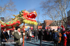 February 1, 2022  New York   
Year of the Tiger Lunar New Year's firecracker Ceremony held in Sara D. Roosevelt Park.in New York City's Chinatown neighborhood.