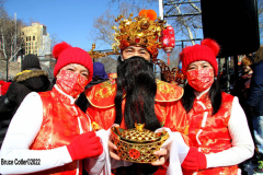 February 1, 2022  New York   
Year of the Tiger Lunar New Year's firecracker Ceremony held in Sara D. Roosevelt Park.in New York City's Chinatown neighborhood.