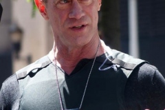 Christopher Meloni seen on the set of "Law and Order: Organized Crime" in Manhattan on May 12, 2021 in New York City
