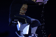 A 7th generation entertainer, Johnny Rockett’s heritage dates back to the early years of the European circus when his grandfather dreamed of performing in America and so, made the long trip from Ireland to the United States of America. Once he arrived in America, his grandfather performed for many years on vaudeville before returning to his circus routes in the United States. Smiley Daly Sr. then passed down his knowledge of physical comedy to his son Smiley Daly Jr. who passed it down to his son and that’s when Johnny Rockett was born. One of the performers in the Big Apple Circus in Lincoln Center Plaza, New York City on 14 Jan 2022