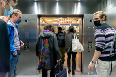 Riders are relieved to reach street level in the new elevators. All agreed the ride was quieter, faster and overall felt safer and more secure.