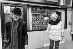 Jamie Johnson (left) and Kate McCormick have lived in Brooklyn Heights for eight and thirty-four years respectively.  The re-opening of the Clark Street station is a cause for celebration.