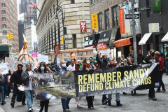 Remember Sandy: Defund Climate Chaos!" rally and march at the Federal Reserve Bank of New York on October 29, 2021