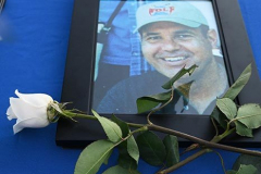 USCG Sector New York  
20th Remembrance Ceremony
Sector New York
Ft Wadsworth
Staten Island, NY
Photographs by:  Mary DiBiase Blaich

Friday, September 10, 2021:  The Coast Guard held a 20th remembrance ceremony at the overlook in Ft Wadsworth at 8 am this morning.  They lost four of their own on 9/11:  Vincent G Danz, Jeffery A Palazzo, Gilbert F Granados; and Gregory R Sikorsky.  Three were Reservists and one an Auxiliary member of the USCG.
The ceremony began with a muster; followed by the arrival of officials.  There was an observation of morning colors and two USCG aircraft performed a flyover.  The invocation was read by Captain Thomas J Walcott, Chaplain of the USCG; a welcome was rendered by Captain Zeita Merchant, Commander, USCG Sector Nre York.  Remarks were by Rear Admiral Michael H Day; and an introduction by Rear Admiral Thomas Jj Allan Jr . Remarks were given by Admiral Karl L. Schultz, Commandant, USCG.  Taps followed the service.