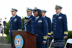 USCG Sector New York  
20th Remembrance Ceremony
Sector New York
Ft Wadsworth
Staten Island, NY
Photographs by:  Mary DiBiase Blaich

Friday, September 10, 2021:  The Coast Guard held a 20th remembrance ceremony at the overlook in Ft Wadsworth at 8 am this morning.  They lost four of their own on 9/11:  Vincent G Danz, Jeffery A Palazzo, Gilbert F Granados; and Gregory R Sikorsky.  Three were Reservists and one an Auxiliary member of the USCG.
The ceremony began with a muster; followed by the arrival of officials.  There was an observation of morning colors and two USCG aircraft performed a flyover.  The invocation was read by Captain Thomas J Walcott, Chaplain of the USCG; a welcome was rendered by Captain Zeita Merchant, Commander, USCG Sector Nre York.  Remarks were by Rear Admiral Michael H Day; and an introduction by Rear Admiral Thomas Jj Allan Jr . Remarks were given by Admiral Karl L. Schultz, Commandant, USCG.  Taps followed the service.