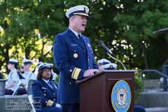 USCG Sector New York  
20th Remembrance Ceremony
Sector New York
Ft Wadsworth
Staten Island, NY
Photographs by:  Mary DiBiase Blaich

Friday, September 10, 2021:  The Coast Guard held a 20th remembrance ceremony at the overlook in Ft Wadsworth at 8 am this morning.  They lost four of their own on 9/11:  Vincent G Danz, Jeffery A Palazzo, Gilbert F Granados; and Gregory R Sikorsky.  Three were Reservists and one an Auxiliary member of the USCG.
The ceremony began with a muster; followed by the arrival of officials.  There was an observation of morning colors and two USCG aircraft performed a flyover.  The invocation was read by Captain Thomas J Walcott, Chaplain of the USCG; a welcome was rendered by Captain Zeita Merchant, Commander, USCG Sector Nre York.  Remarks were by Rear Admiral Michael H Day; and an introduction by Rear Admiral Thomas Jj Allan Jr . Remarks were given by Admiral Karl L. Schultz, Commandant, USCG.  Taps followed the service.