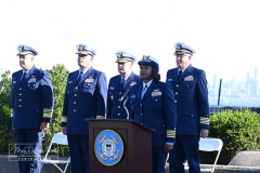 USCG Sector New York  
20th Remembrance Ceremony
Sector New York
Ft Wadsworth
Staten Island, NY
Photographs by:  Mary DiBiase Blaich

Friday, September 10, 2021:  The Coast Guard held a 20th remembrance ceremony at the overlook in Ft Wadsworth at 8 am this morning.  They lost four of their own on 9/11:  Vincent G Danz, Jeffery A Palazzo, Gilbert F Granados; and Gregory R Sikorsky.  Three were Reservists and one an Auxiliary member of the USCG.
The ceremony began with a muster; followed by the arrival of officials.  There was an observation of morning colors and two USCG aircraft performed a flyover.  The invocation was read by Captain Thomas J Walcott, Chaplain of the USCG; a welcome was rendered by Captain Zeita Merchant, Commander, USCG Sector Nre York.  Remarks were by Rear Admiral Michael H Day; and an introduction by Rear Admiral Thomas Jj Allan Jr . Remarks were given by Admiral Karl L. Schultz, Commandant, USCG.  Taps followed the service.