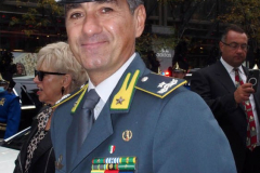 New York,  77th Columbus Day Parade returns to New York City. after it was cancelled last year due to Covid. Marchers and Bands walk up 5th ave.