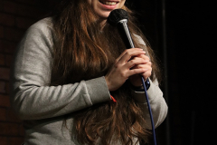 Audrey Mora taking the stage at Star Stand Up Comedy Show hosted by the Broadway Comedy Club on 25 Jan 2022 located at 318 W. 53rd St New York, NY 10019.