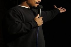 Juju Fevry taking the stage at the Star Stand Up Comedy Show hosted by the Broadway Comedy Club on 25 Jan 2022 located at 318 W. 53rd St New York, NY 10019.