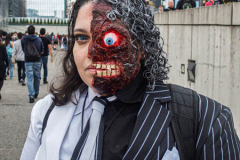 Fans go to the COMCON at the Javits center in Manhattan, NYC after a one year hiatus due to COVID. An estimated 100,000 attendees from all over the US and world have come to adorn their favorite characters and get up-to-date on their favorite COMCON interests. (C) Bianca Otero. October 09, 2021